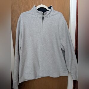 Brooks Brothers Light Gray Zip-Up Sweater